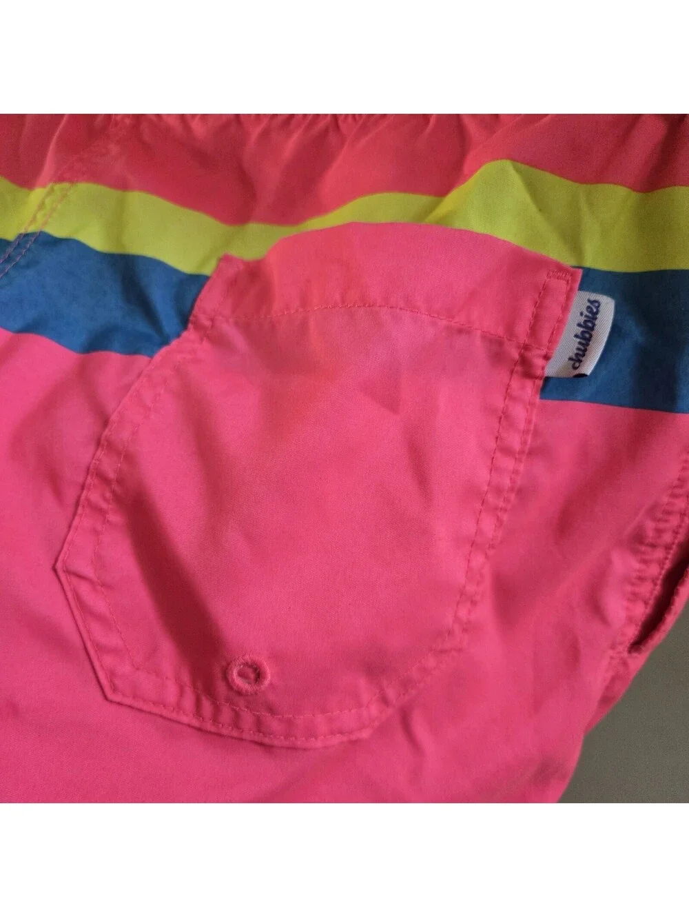 Chubbies Hotdogger Retro 80s Men's Swim Trunks Swim Shorts Neon Pink Medium